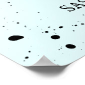 ママタイガー絵を描（ばちゃばちゃ）跳ねるブルーボーイベビーシャワー ポスター (角)