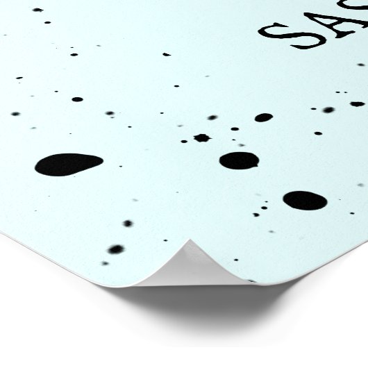 ママタイガー絵を描(ばちゃばちゃ)跳ねるブルーボーイベビーシャワー ポスター (角)