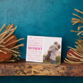 ママタイポグラフィモダントレンディー家族の写真 フォトプラーク (側面)