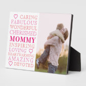 ママタイポグラフィモダントレンディー家族の写真 フォトプラーク (側面)