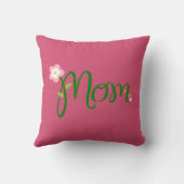 ママダークピンク装飾用クッション クッション (裏面)