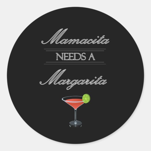 ママチタにはマルガリータが必要 ラウンドシール (正面)