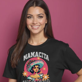 ママチタエピタカフェチトラテンアメリカ系女性マママコーヒー Tシャツ