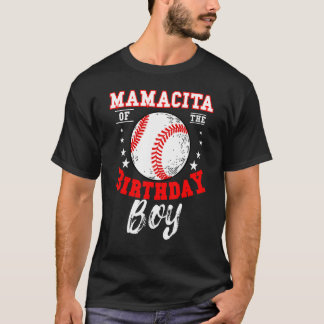 ママチタオブザ誕生日ボーイベースボールテーマファミリー Tシャツ