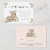 ママディアンファウンフローラウッドランドベビーガールシャワー エンクロージャーカード (正面/裏面)