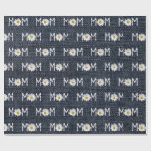 ママデイジーオンブルーデニム ラッピングペーパー (フラット)