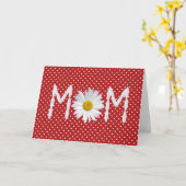 ママデイジーオン水玉模様 カード (黄色い花)