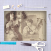 ママデコパージュの思い出 薄葉紙 (クラフト)