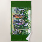 ママトゥバ·プ警告レーヤーについて ビーチタオル (正面)