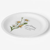 ママトゥビーテーマハニカムデイジー花 ペーパープレート (アングル)