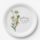 ママトゥビーテーマハニカムデイジー花 ペーパープレート (正面)