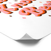 ママナウ最高のズピンクブラウンおもしろいレトロレタリング ポスター (角)