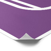 ママナンバーワン おしゃれなタイポグラフィー Purple ポスター (角)
