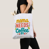 ママニーズコーヒー文字イラストレーション トートバッグ (クローズアップ)