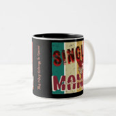 ママニーズ独身のコーヒーレトロヴィンテージ ツートーンマグカップ (正面右)