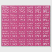 ママヌメロウノトレンディータイポグラフィオンダークピンク ラッピングペーパー (フラット)