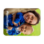 ママヌメロUnoホワイトスクリプトカスタム写真 マグネット (横)