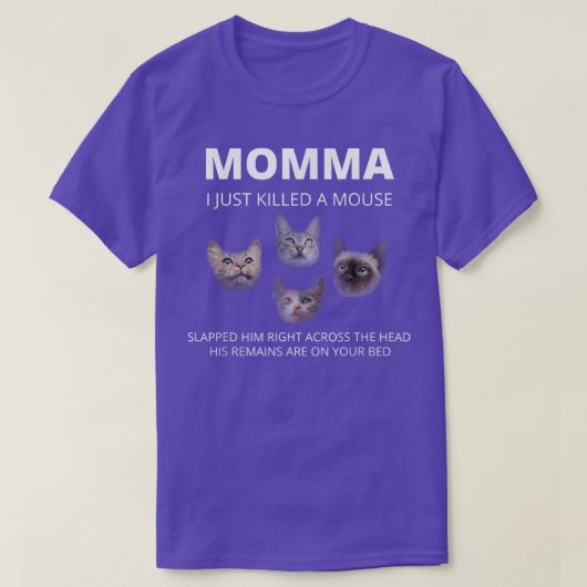 ママネコおもしろいスことわざ猫好き4匹のネコがシン Tシャツ (デザイン正面)