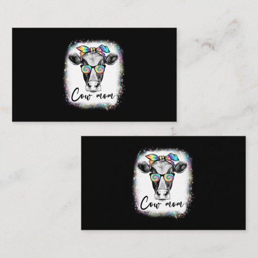 ママハイランドカウウィズベビーカーフフローラマザーズDa 名刺 (正面/裏面)