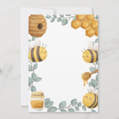 ママハチワイルドフラワーベビーシャワー招待状 招待状 (裏面)