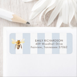 ママハニーブルーベビーシャワー差出人住所 ラベル