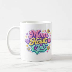ママハートクラブ レトロフラワープリント コーヒーマグカップ