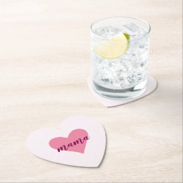 ママハート型紙コースター – 完璧な贈り物 ペーパーコースター
