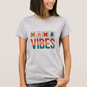 ママバイブス レトロタイポグラフィー Tシャツ (正面)