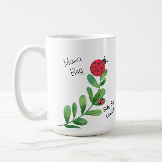 ママバグ+ベビー植物のコーヒーマグカスタム コーヒーマグカップ (左)