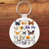 ママバタフライフローラサマーマザーズDay Graphic キーホルダー (正面)