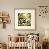 ママバッドガーと赤ちゃんの寝室 ポスター