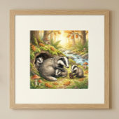 ママバッドガーと赤ちゃんの寝室 ポスター