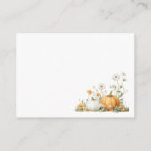 ママバニーとカボチャのベビーシャワー エンクロージャーカード (裏面)