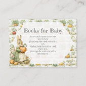 ママバニーとカボチャのベビーシャワー エンクロージャーカード (正面)