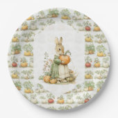 ママバニーとカボチャのベビーシャワー ペーパープレート (正面)