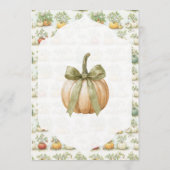 ママバニーとカボチャのベビーシャワー メニュー (裏面)