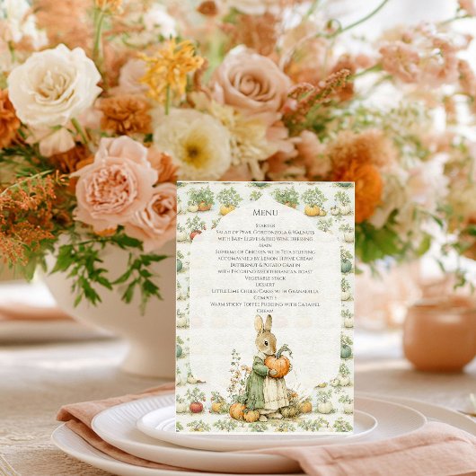 ママバニーとカボチャのベビーシャワー メニュー