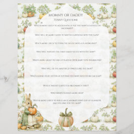 ママバニーとカボチャ赤ちゃんシャワーゲーム