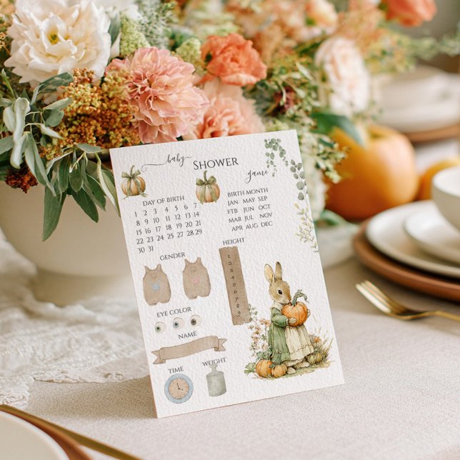 ママバニーとカボチャ赤ちゃんシャワー推理ゲーム (クリエイターアップロード済み)