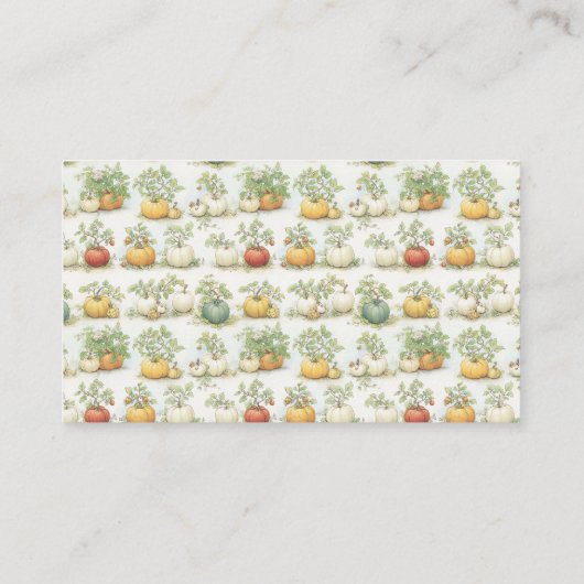 ママバニーとカボチャ赤ちゃんシャワー推理ゲーム エンクロージャーカード (裏面)