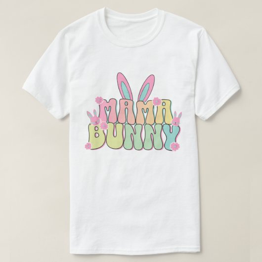 🌸ママバニーエステティックパステル – かわいいイースト Tシャツ (デザイン正面)