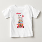 ママバニー ラビット カー ライド 幼児用Tシャツ ベビーTシャツ (正面)