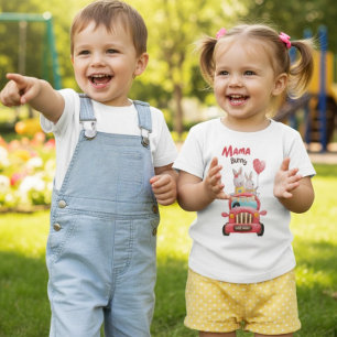 ママバニー ラビット カー ライド 幼児用Tシャツ ベビーTシャツ