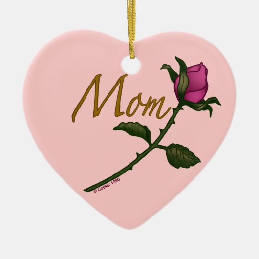 ママバラローズブド セラミックオーナメント (正面)