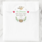 ママバード差出人住所 ラウンドシール (バッグ)