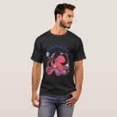 ママパスおもしろいタコ母がタコを洗う Tシャツ (正面フル)
