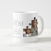 ママパズルピース3フォトコラージュ ジャンボコーヒーマグカップ (正面右)