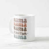 ママパタモダンーンお母さんの日に名前 コーヒーマグカップ (正面左)