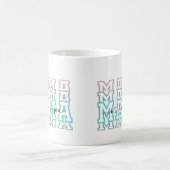 ママパタモダンーンお母さんの日に名前 コーヒーマグカップ (中央)