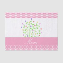 ママパターン（の模様が）ある用ピンクティッシュペーパー 薄葉紙